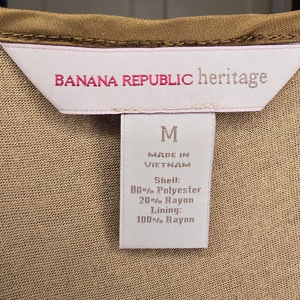 Banana Republic Heritage Women's Floral Gold Lace Cami Tank Top M Lined - Picture 2 of 6